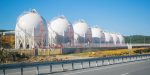 LNG or LPG storage plant, seven liquefied natural gas tanks
